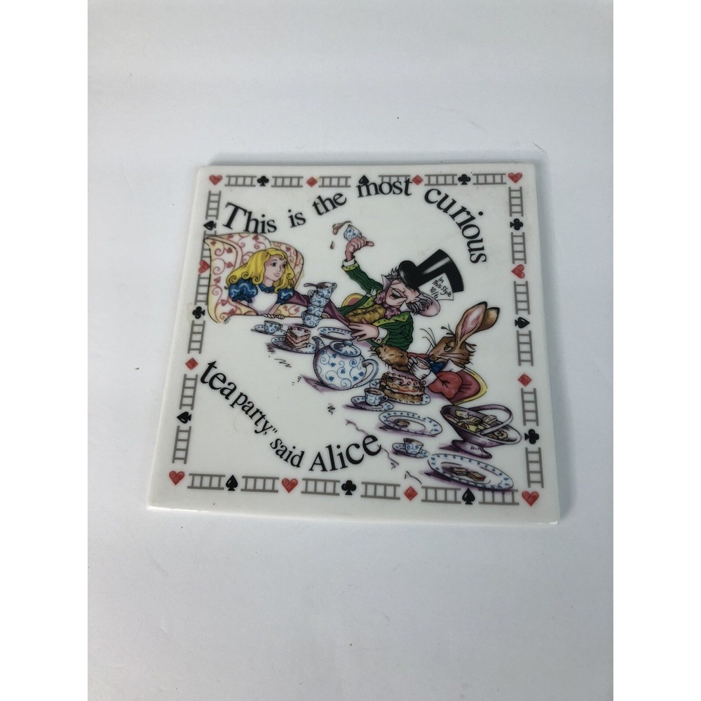 ALICE IN WONDERLAND Ceramic Trivet‎ Paul Cardew Design England